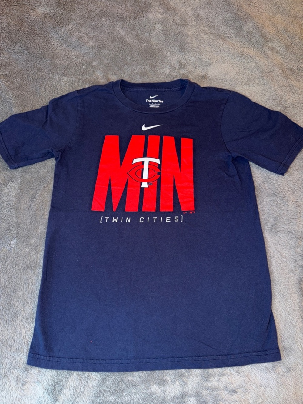 Minnesota Twins Nike Navy Tee Red MIN Graphic